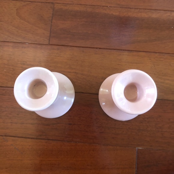 Vintage Pink Candlesticks - Picture 2 of 3